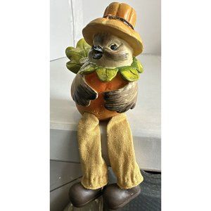 Anthropomorphic Chick  Shelf Sitters Pumpkin Thanksgiving Fall Halloween 6”
